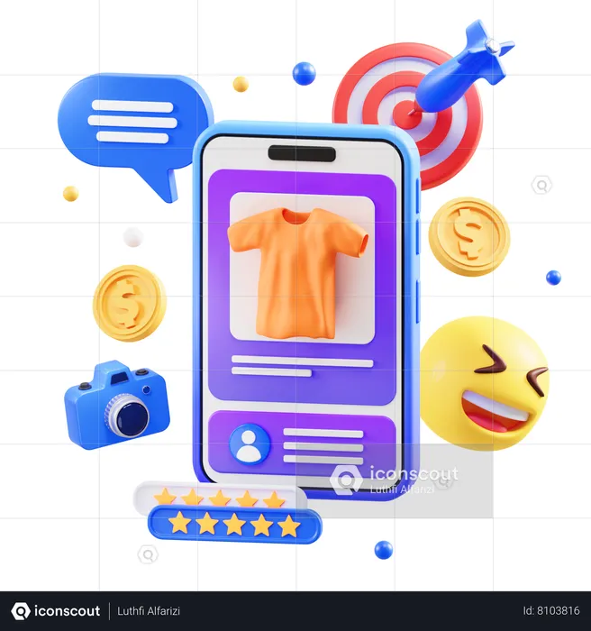 Online Reviews  3D Icon