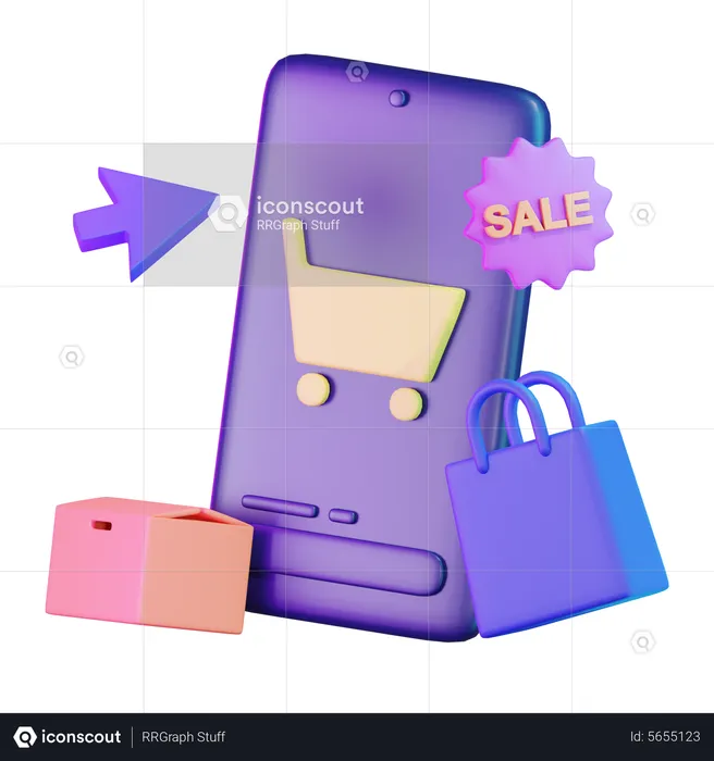 Online Sale  3D Icon