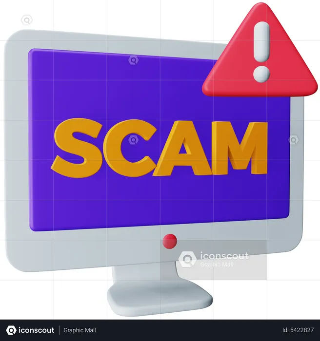 Online Scam  3D Icon