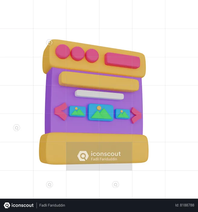 Online Scroll  3D Icon