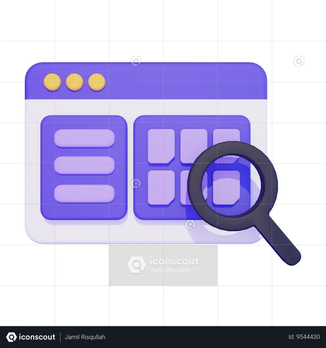 Online Searching  3D Icon