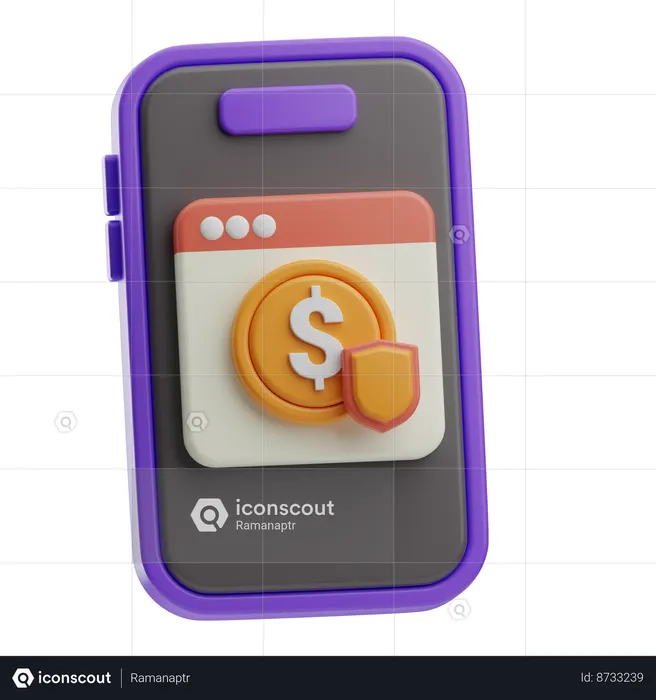 Online Secure Payment  3D Icon