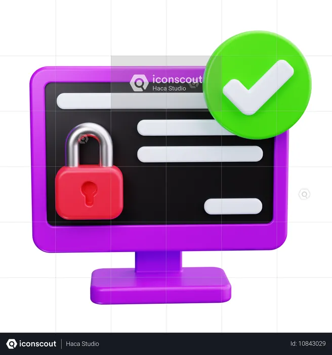 Online Security  3D Icon