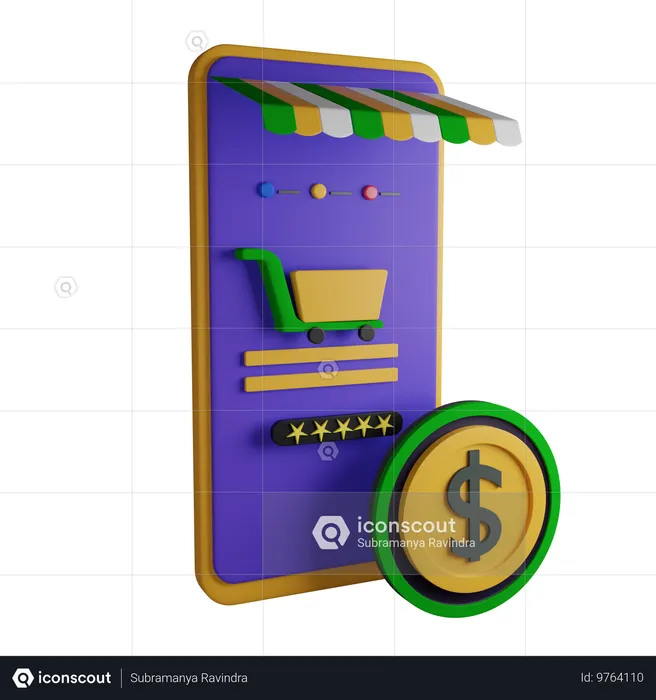 Online shop  3D Icon