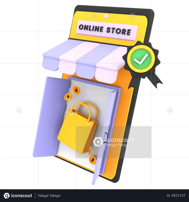 Online-Shop  3D Icon