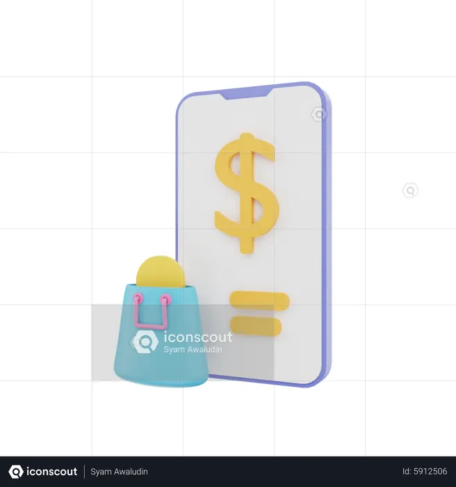 Online Shop App  3D Icon