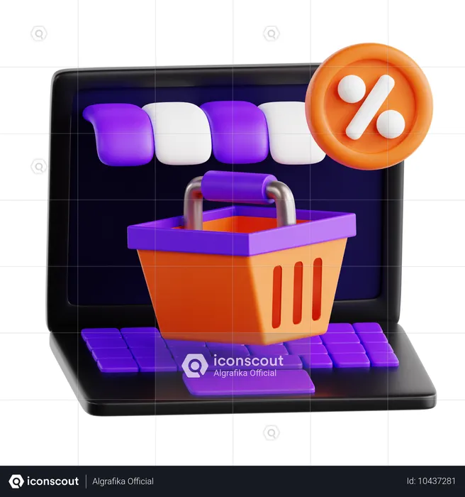 Online Einkaufen  3D Icon