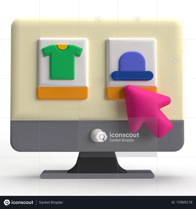 Online Einkaufen  3D Icon