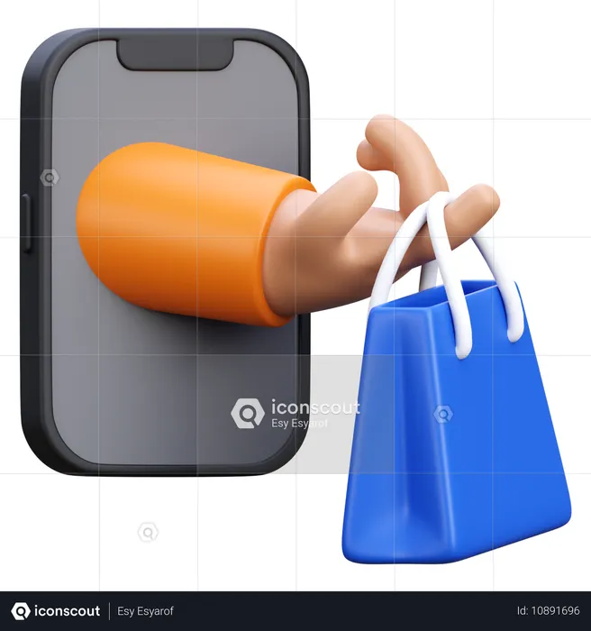 Online Einkaufen  3D Icon