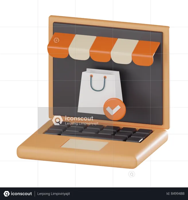 Online Shopping  3D Icon