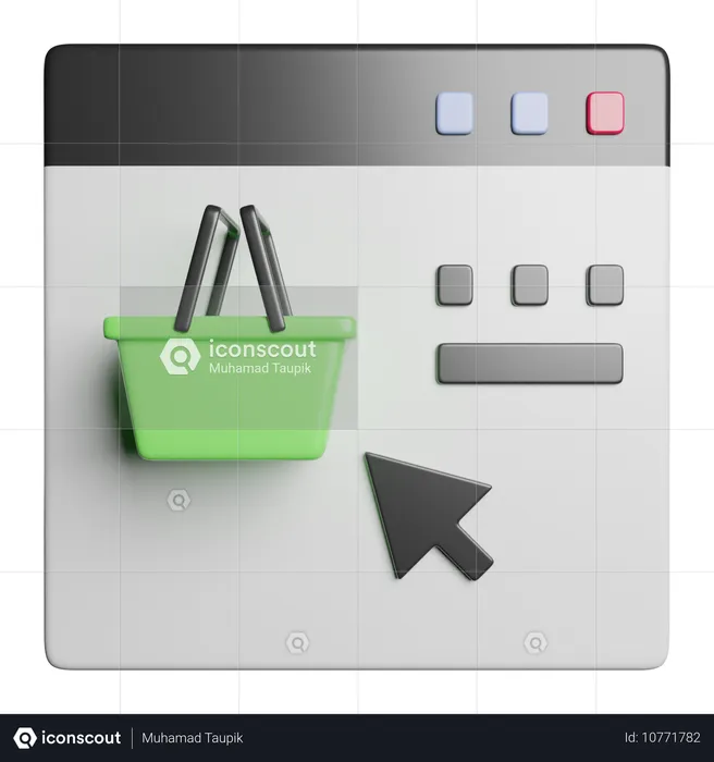 Online Shopping  3D Icon