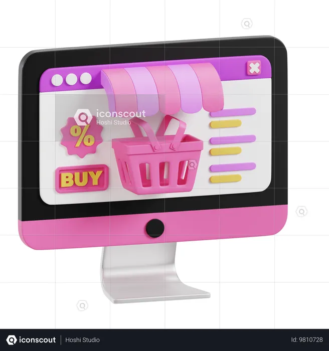 Online Shopping  3D Icon