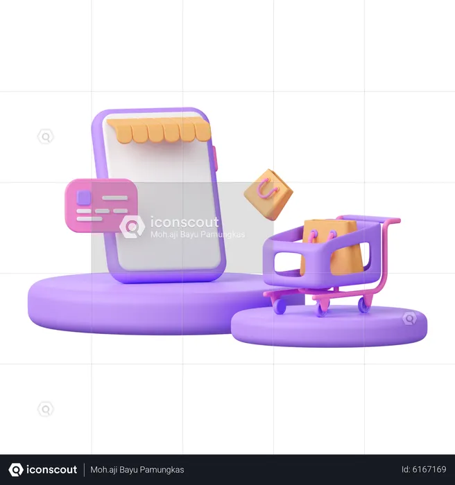 Online Shopping  3D Icon