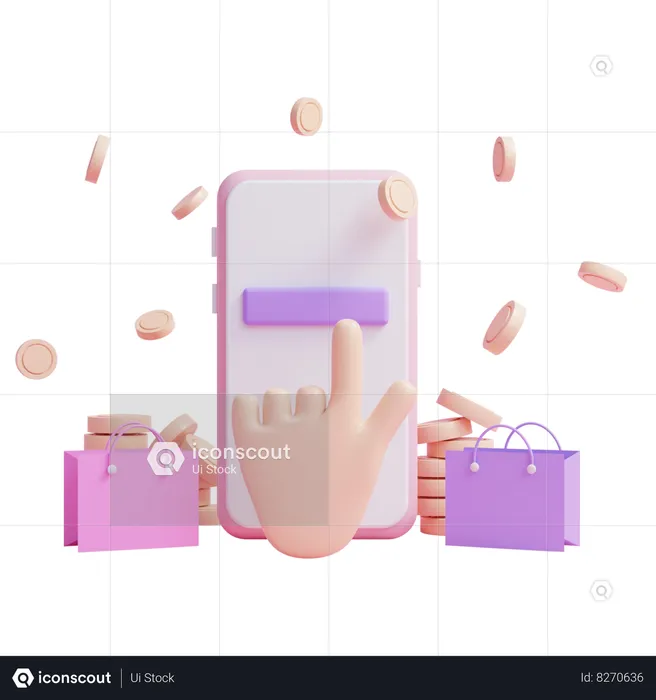 Online Shopping  3D Icon