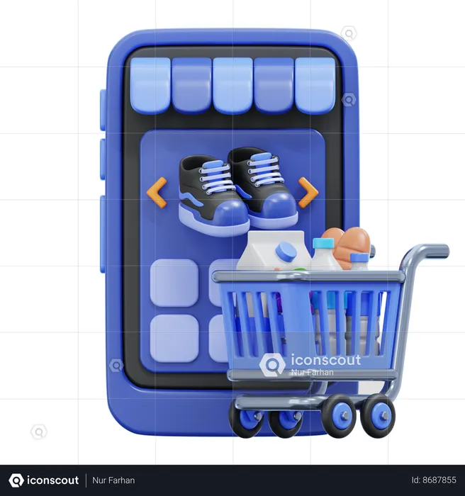 ONLINE SHOPPING  3D Icon