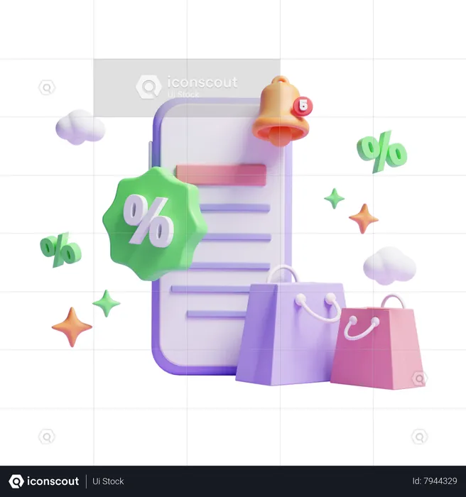 Online Shopping  3D Icon