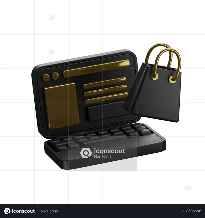 Online Shopping  3D Icon