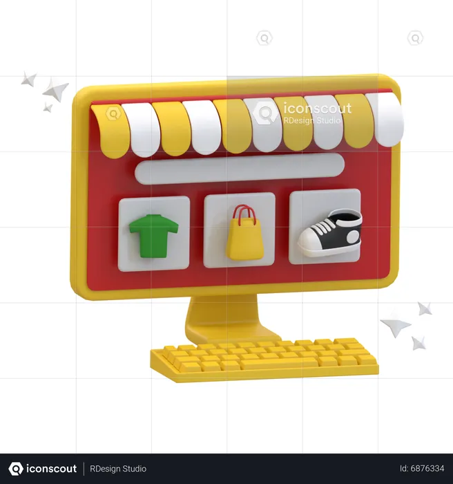 Online Shopping  3D Icon