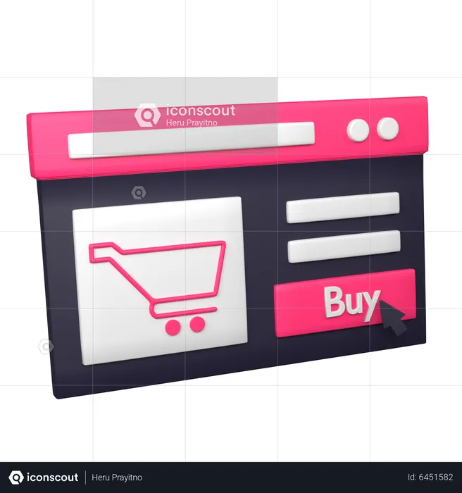 Online Shopping  3D Icon