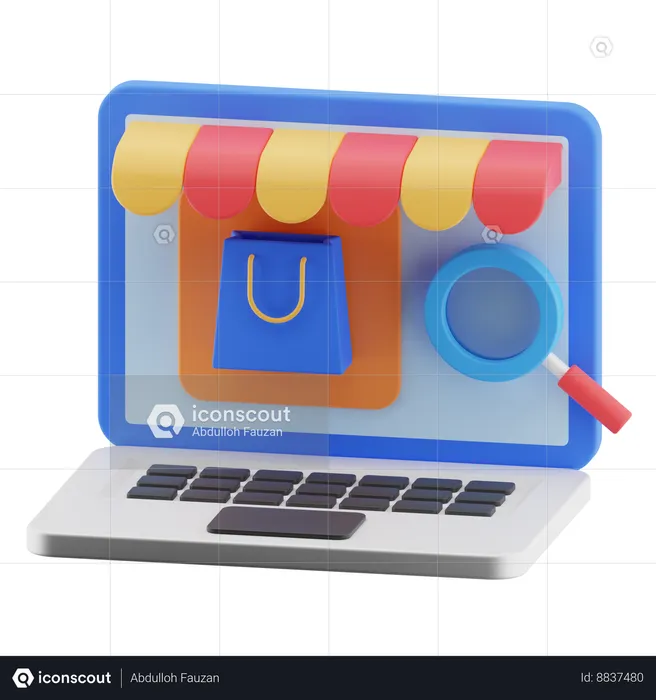 Online Shopping  3D Icon