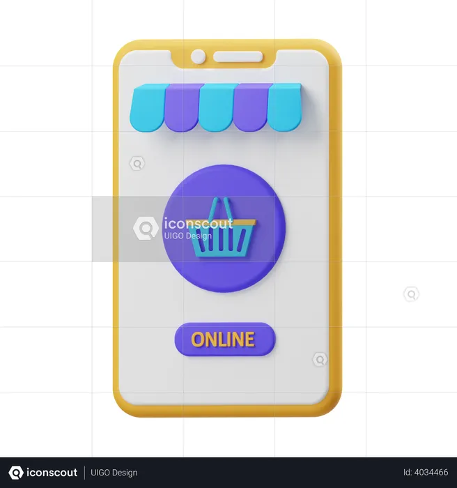 Online Shopping  3D Illustration