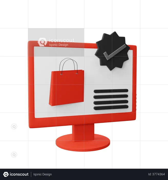 Online Shopping  3D Illustration