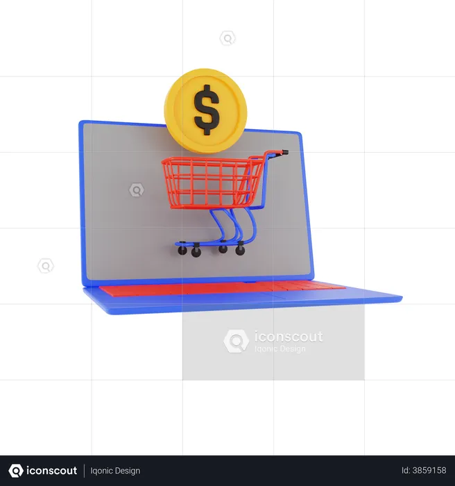 Online Shopping  3D Illustration