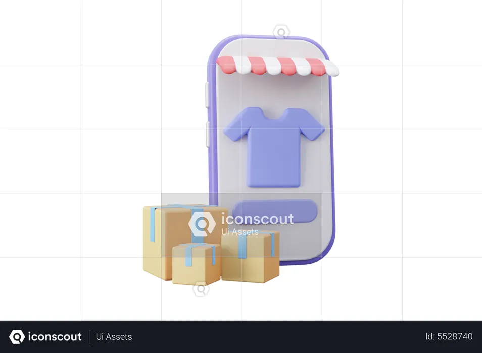 Online Einkaufen  3D Icon