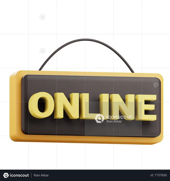 Online Shopping Board  3D Icon