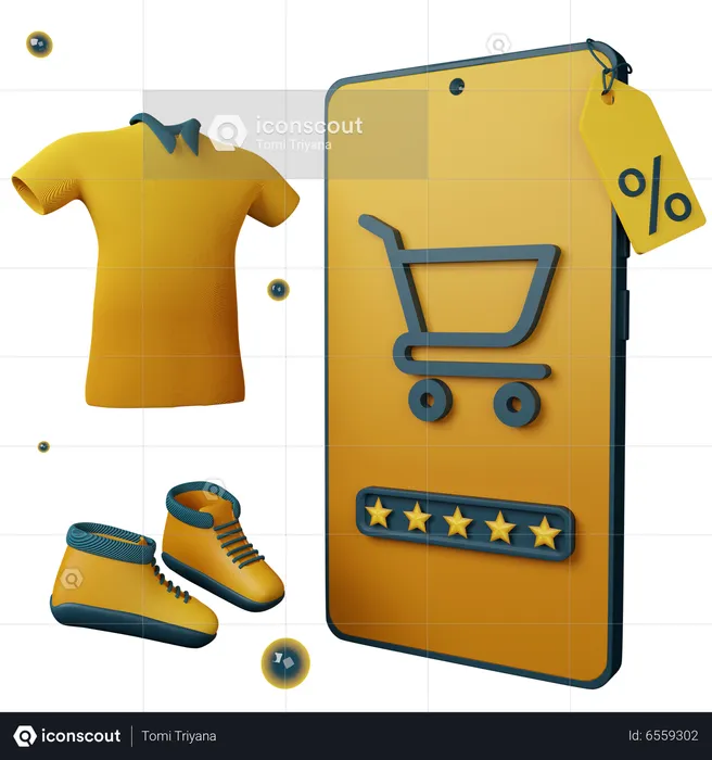 Online Shopping Feedback  3D Icon
