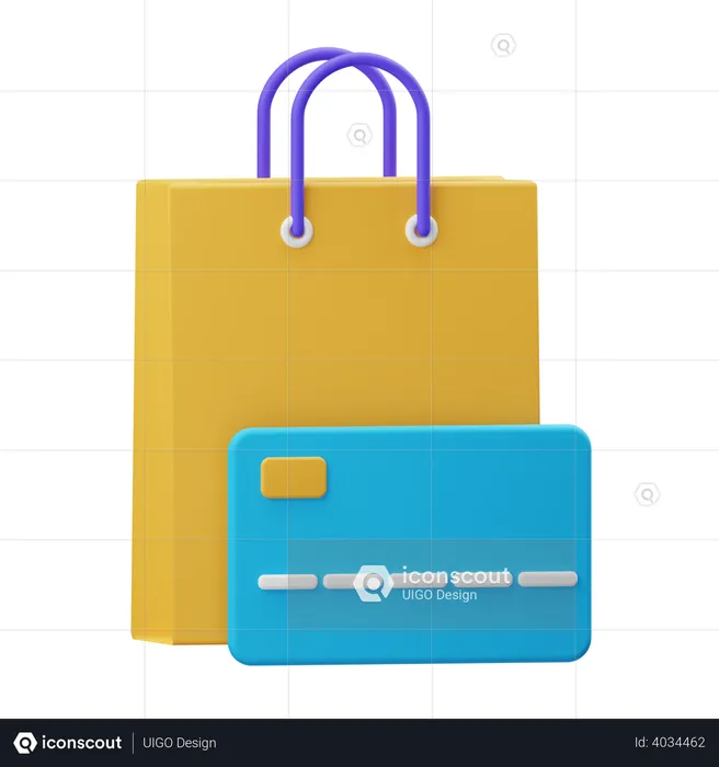 Online Shopping Payment  3D Illustration