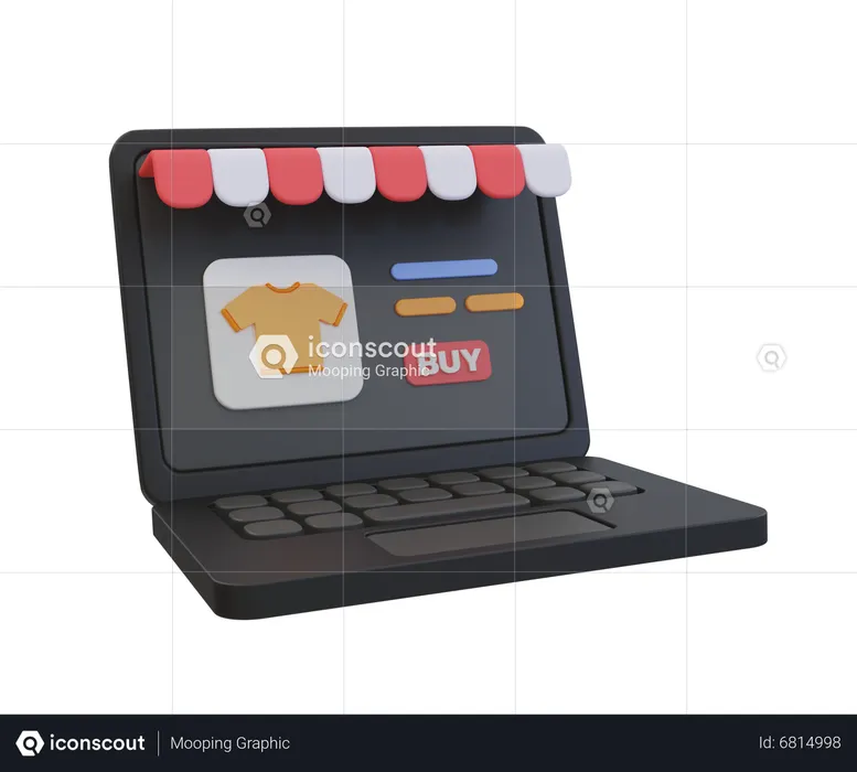 Online Shopping Store  3D Icon
