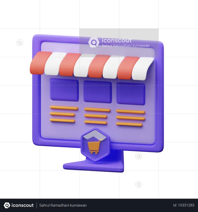 Online-Shopping-Web  3D Icon