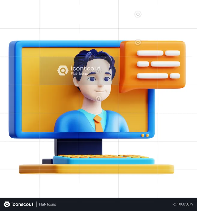 Online Speaker  3D Icon