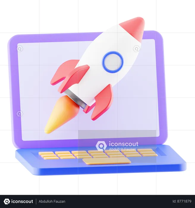 Online Startup  3D Icon
