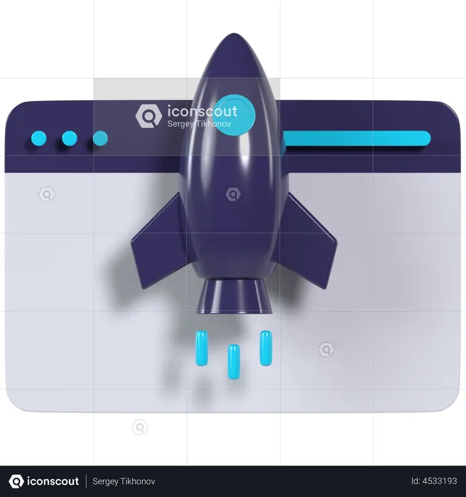 Online Startup  3D Illustration