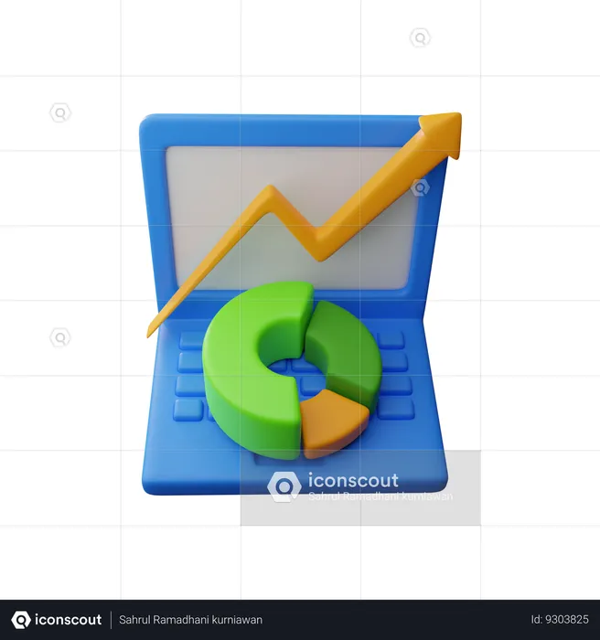 Online Statistic  3D Icon
