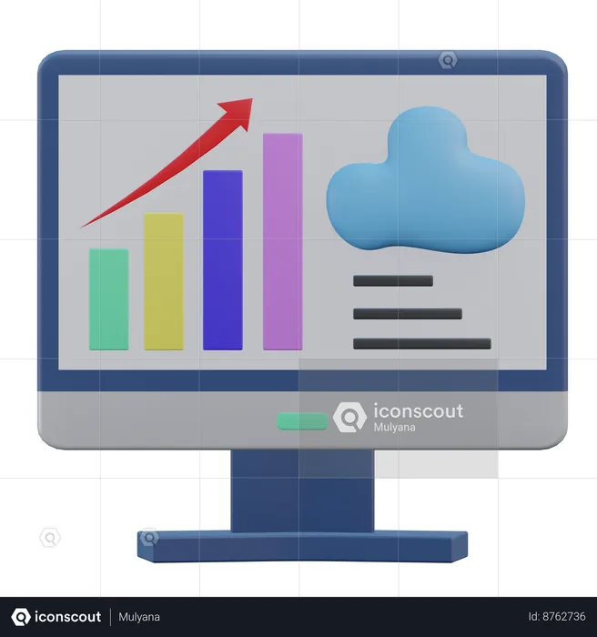 Online Statistics  3D Icon