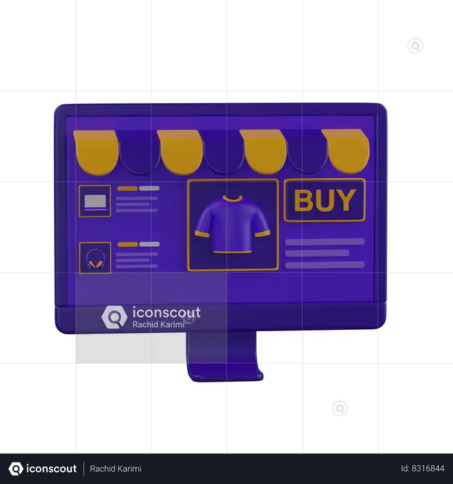 Online Store  3D Icon