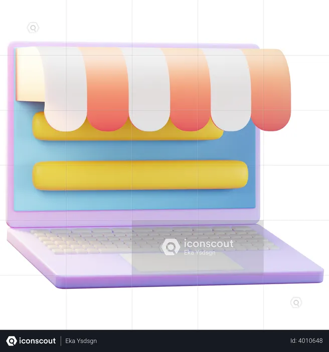 Online Store  3D Illustration