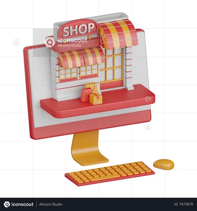 Online store  3D Icon