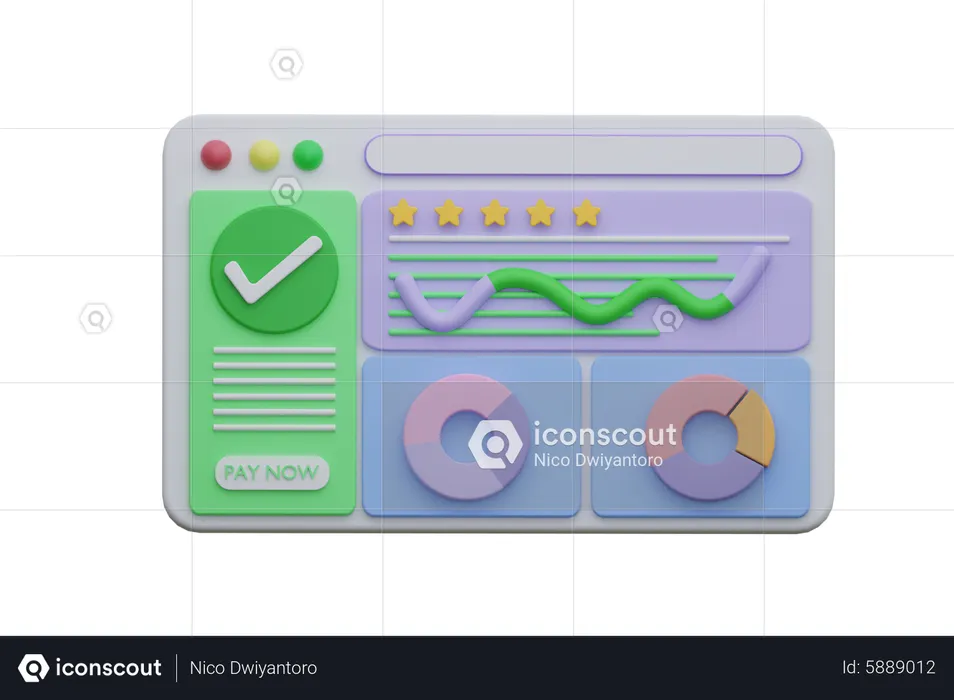 Online Store Analysis  3D Icon