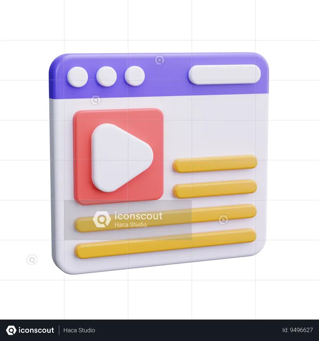 Online Streaming  3D Icon