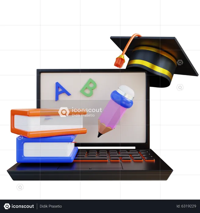 Online Study  3D Icon