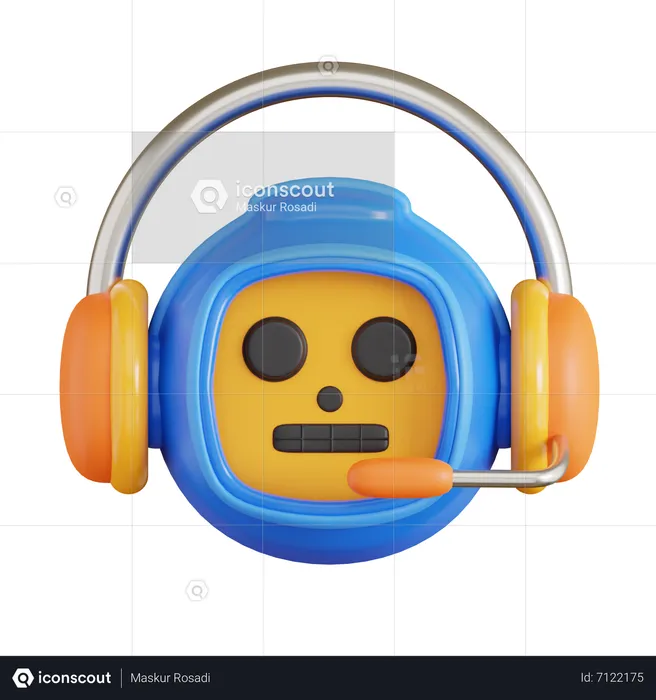 Online Support Bot  3D Icon