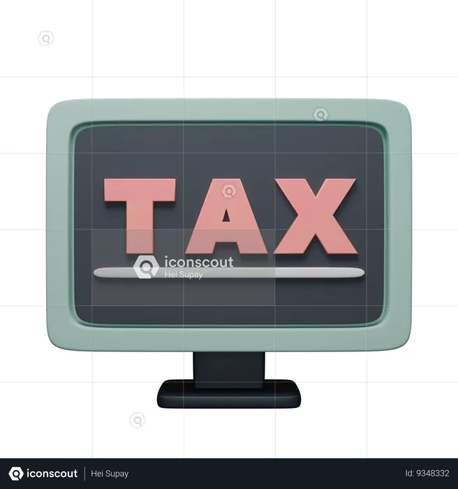 Online Tax  3D Icon