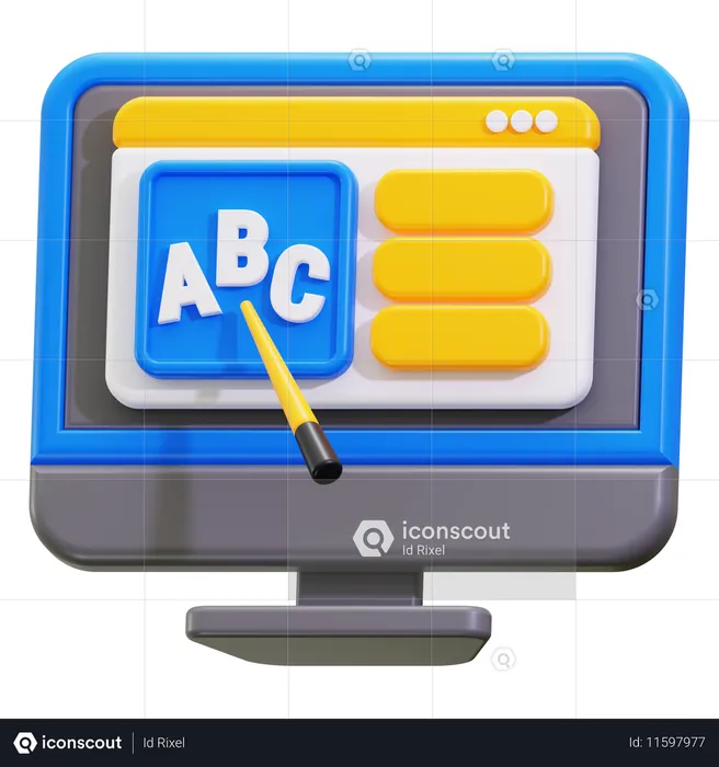 Online Teaching  3D Icon