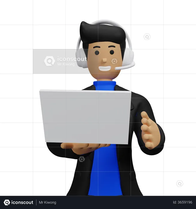 Online Tech Support  3D Illustration