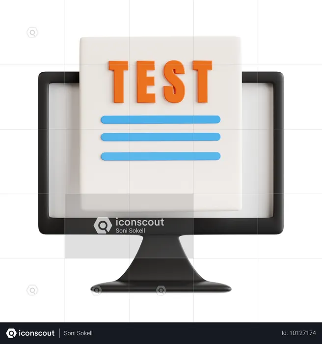 Online Test  3D Icon