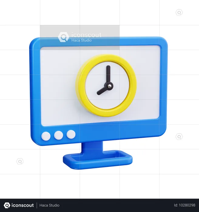 Online Time  3D Icon